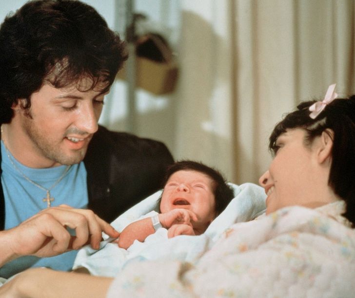  Sylvester Stallone in Rocky with son Seargeoh