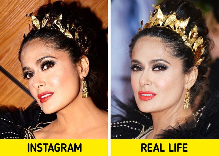 18 Honest Photos Showing the Way Famous Women Look on Instagram Compared to Real Life