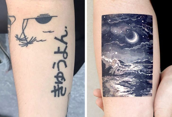 An Artist Turns Tattoos People Regret Into Otherworldly Scenes