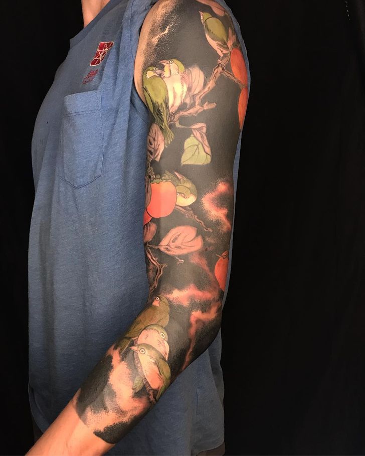 An Artist Covers Her Clients With Blackout Floral Tattoos That Look Like  Fancy Clothing  Bright Side