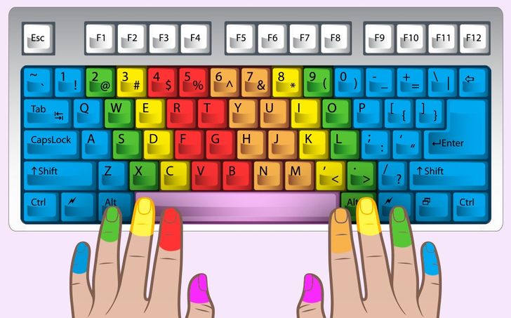 keyboard typing keys