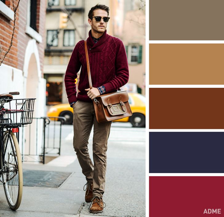18 ideal colour combinations for men / Bright Side