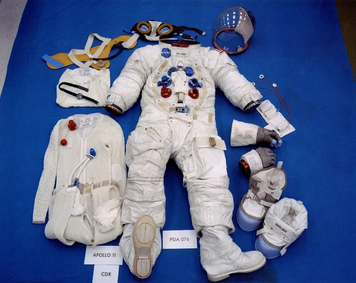 Neil Armstrong’s Apollo 11 suit laid out before the flight, 1969