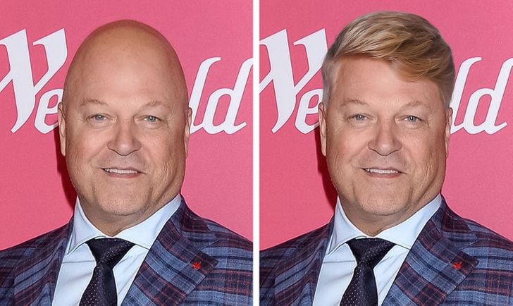 We Imagined 15 Bald Celebs With a Full Head of Hair, and They Look Irresistible