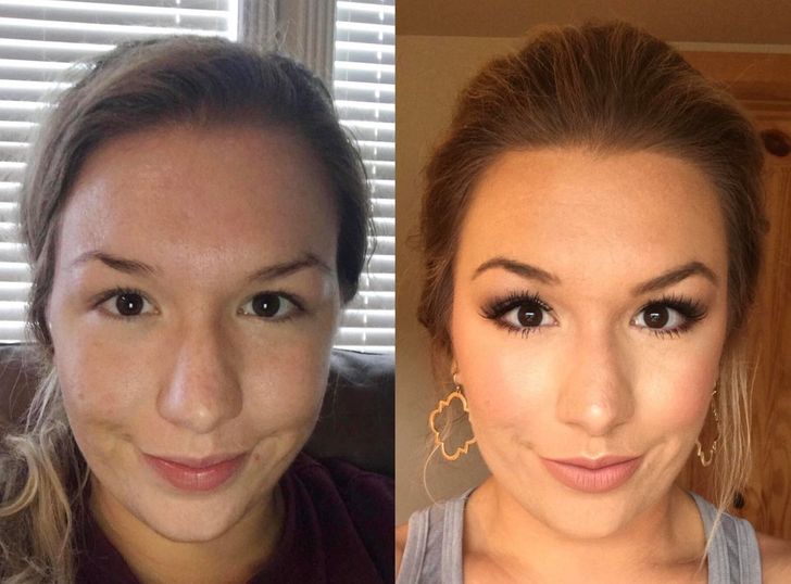 20+ Striking Photos That Show What Brides Look Like Before and After Wedding Makeup