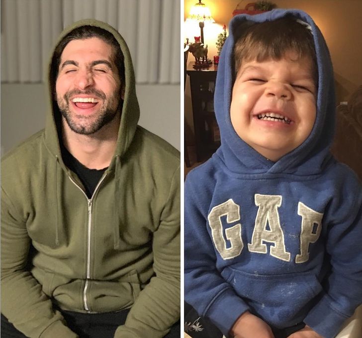 A Toddler Recreates His Uncle’s Photos on Instagram Showing that Charisma Can Be Inherited