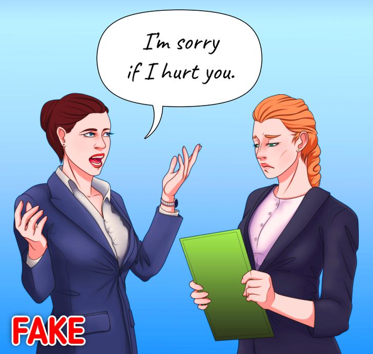 How to Recognize a Fake Apology
