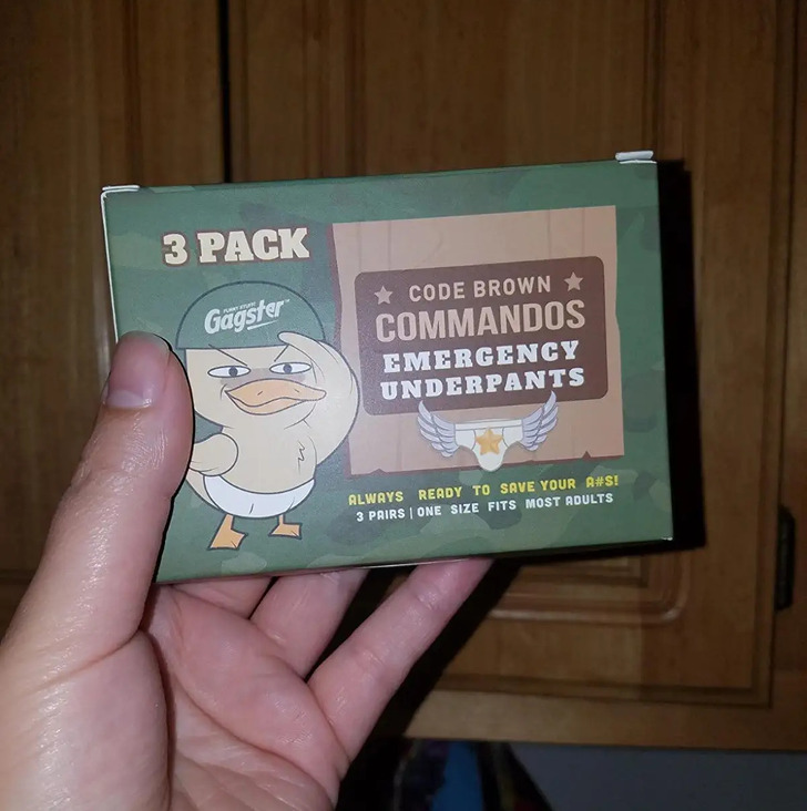 Code Brown Commandos Emergency Underpants - A Funny Gag Gift