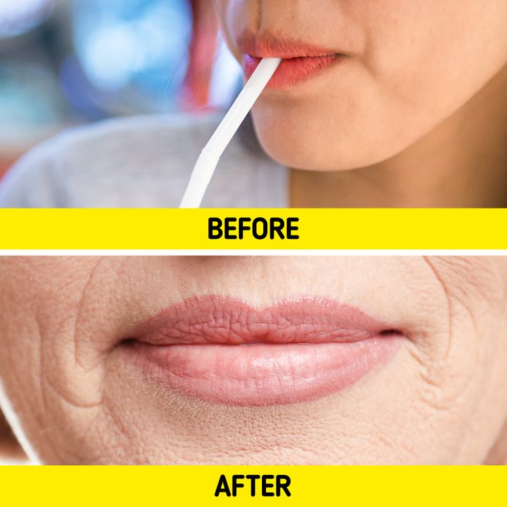 Why drinking through a straw and pouting could be ageing your lips
