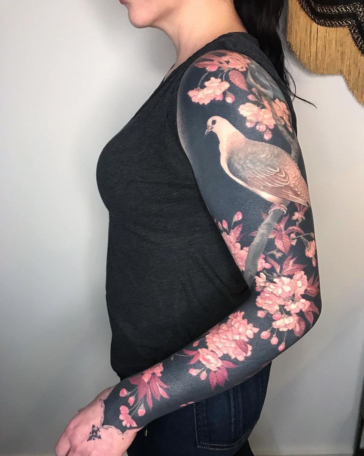 Woman has extreme blackout tattoo  but people say arm looks like its  rotting  Daily Star