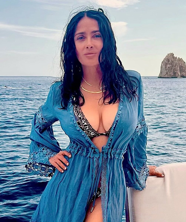 Salma Hayek Goes Makeup Free in a Bikini at 57 and Proves Age Is