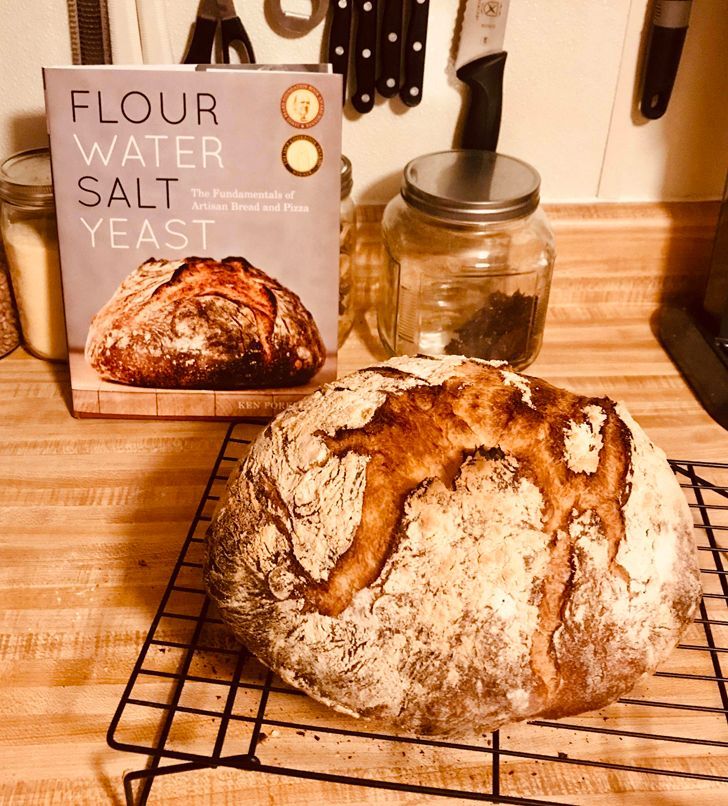 A comparison between a home-made bread and the photo on the cookbook.