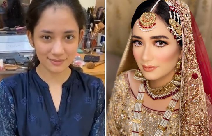 20+ возвышенных преобразований невесты до и после свадебного макияжа