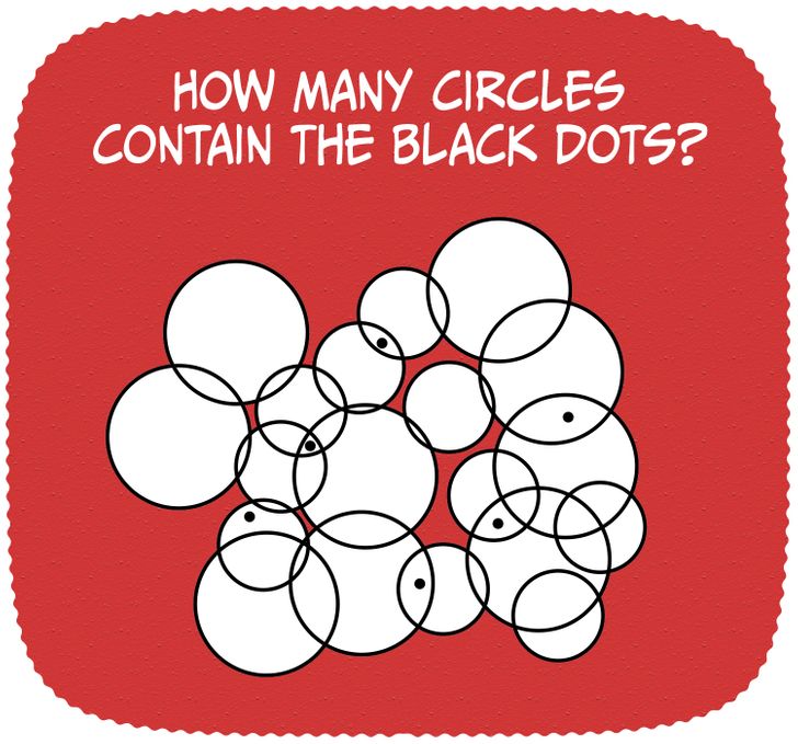 How many circles contain the black dots in this logic puzzle?
