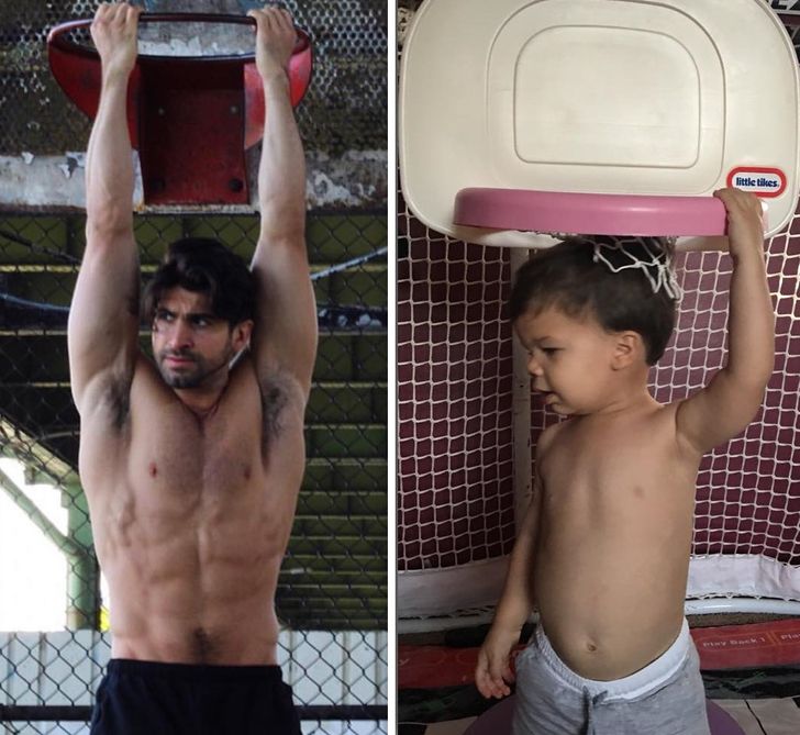 A Toddler Recreates His Uncle’s Photos on Instagram Showing that Charisma Can Be Inherited