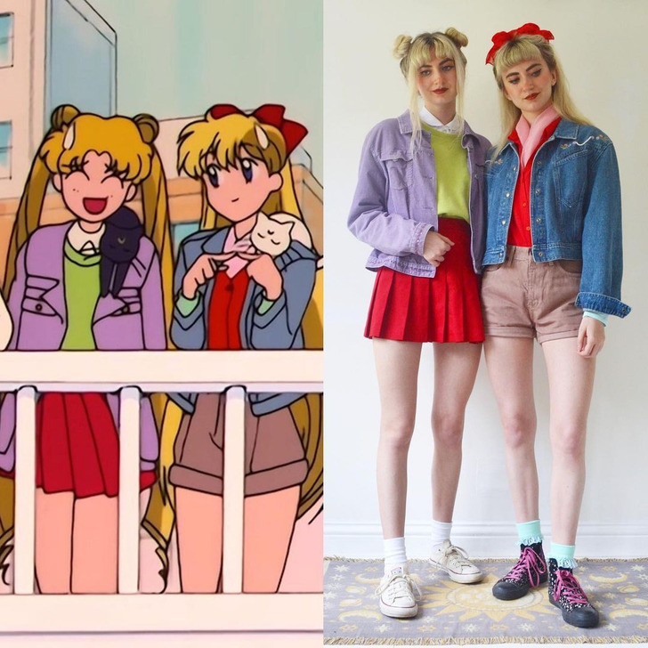 Twin Sisters Combine Vintage Clothes to Show Us What Famous Cartoon  Characters Would Wear in Real