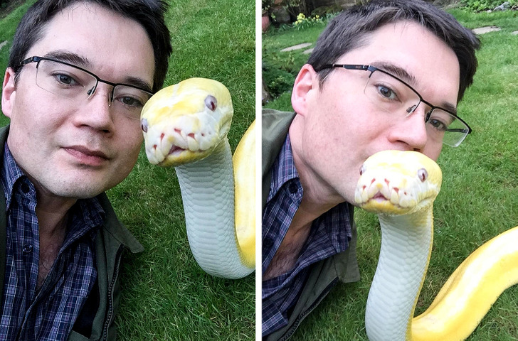 Father Thinks Snakes Are Harmless, Lets Daughter Play With Pet Python