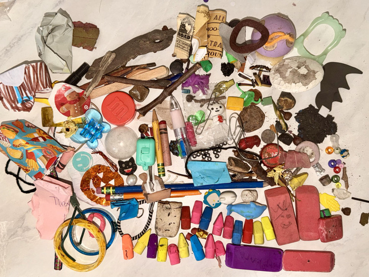 A Whole School Year of One Boy’s Pockets, Sorted on the Floor