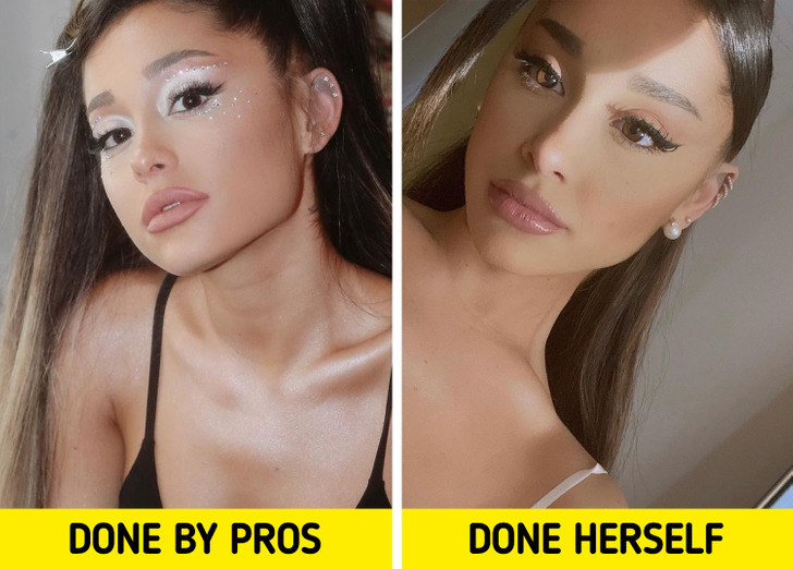 What 12 Celebrities Look Like With Makeup Done by Professionals and Themselves (We’re Not Sure Which One’s Best)