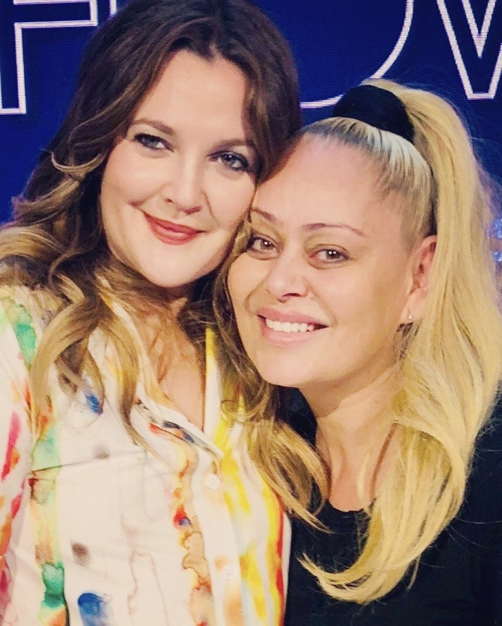 Drew Barrymore (left), 2021