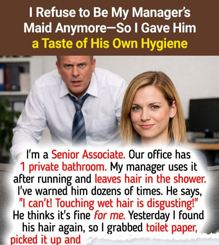 I Refuse to Be My Manager’s Maid Anymore—So I Gave Him a Taste of His Own Hygiene