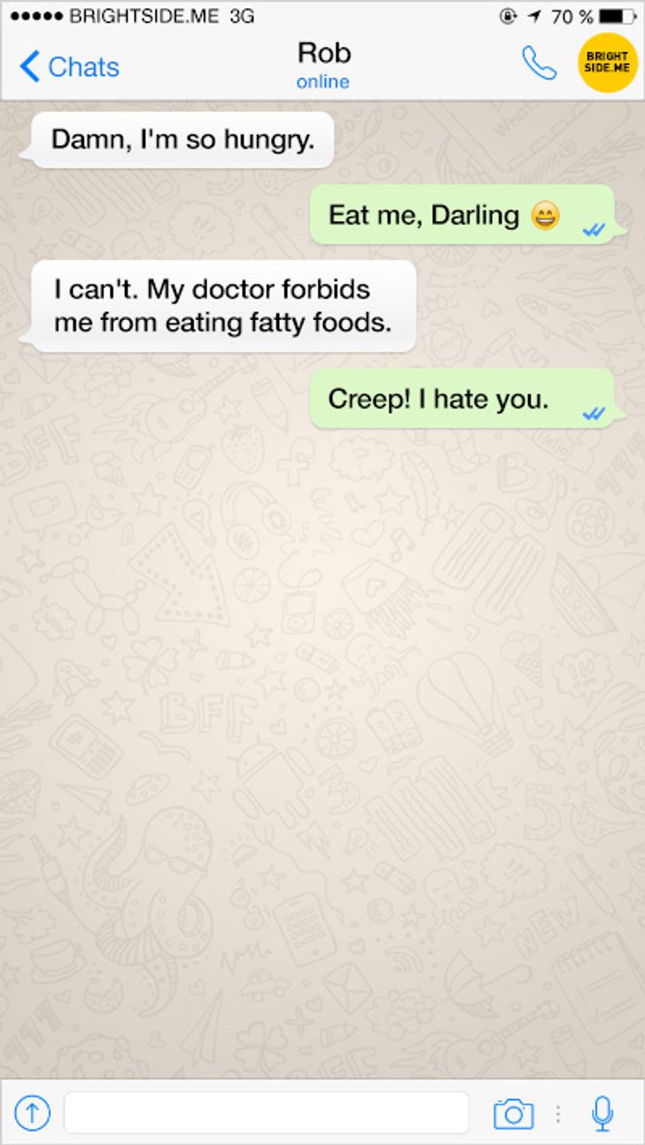 Twelve examples of pure SMS chat genius