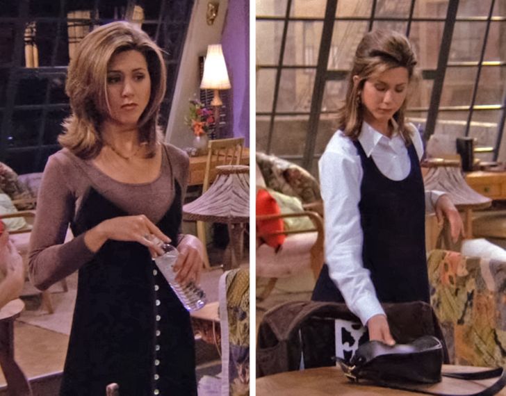 Rachel Green (played by Jennifer Aniston) outfits on Friends