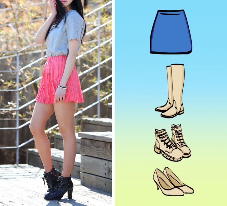 Mini skirts dress flats How To Wear Shoes With Skirts Of Different Types
