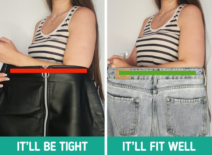 Neck trick' hack to see if jeans fit without trying them on