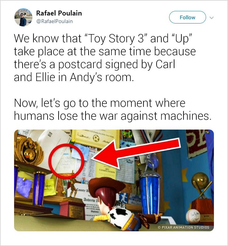 A Twitter User Sums Up The Pixar Theory Showing That All Their Movies Create A Single