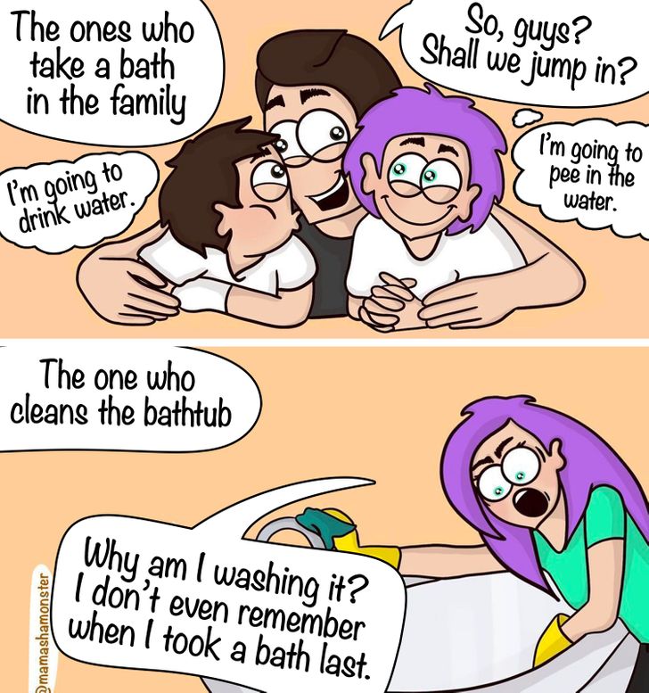 15+ Comics That Show the Entire Funny Truth About Motherhood and Family Life