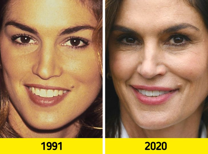 17 Pairs of Photos That Show How the Faces of Top Models Change With Time