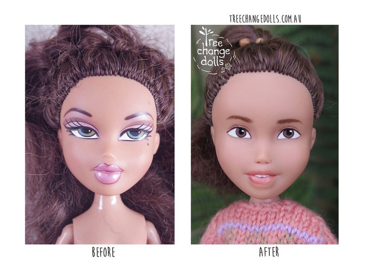 Australian Mom Turns Bratz Dolls Into Regular Girls By Removing Their  Unrealistic Makeup