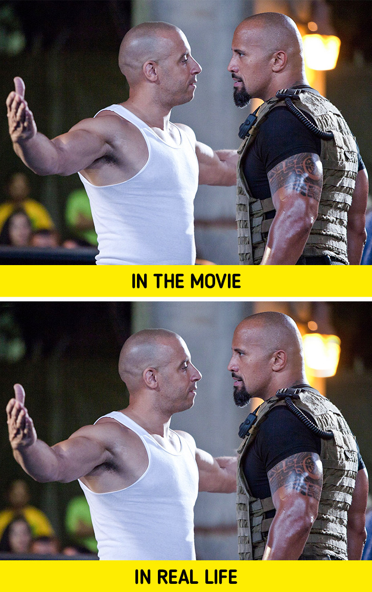 Is Vin Diesel Really The Same Height As John Cena?, the rock height 