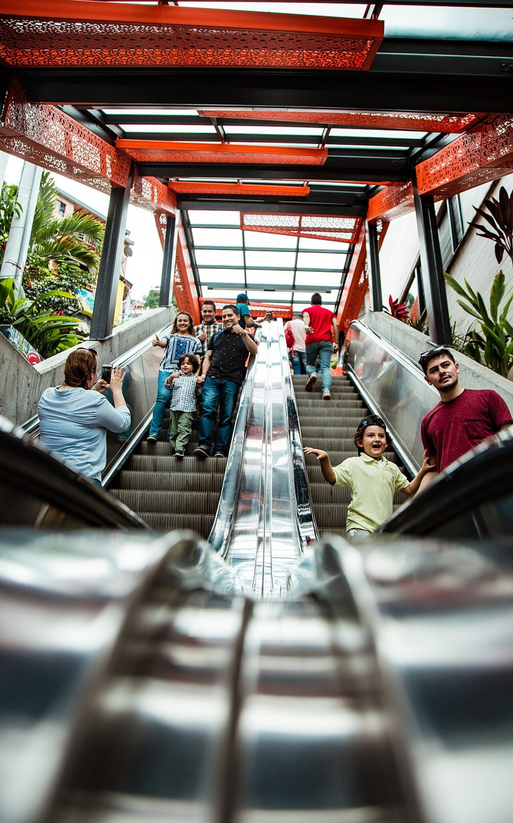 The outdoor escalators of Comuna 13, Medellín, 2019