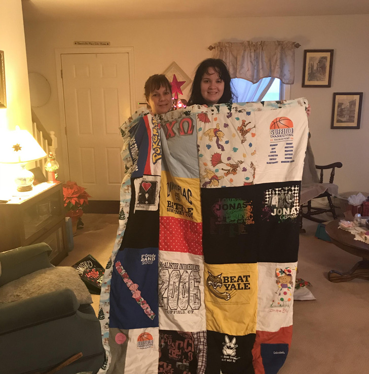 A Mom Kept Canceling Plans for Months, and She Was Secretly Sewing a Quilt From Old Shirts