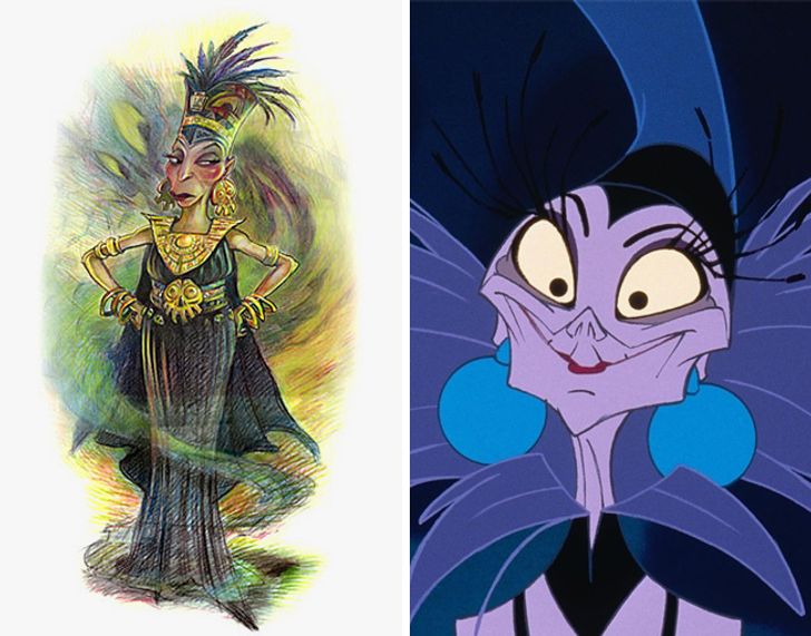 Original Concept Drawings Of Disney Characters