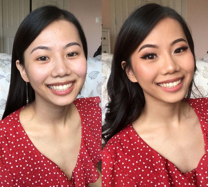 makeup before and after