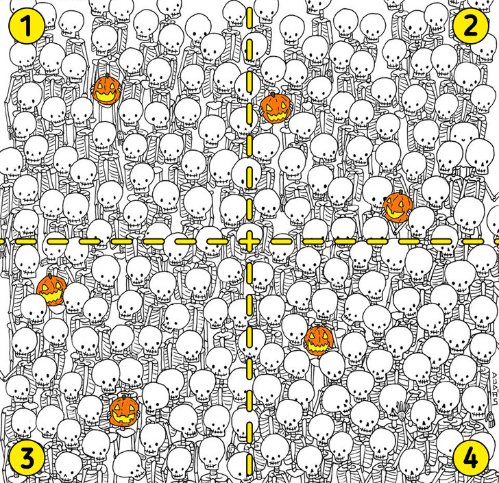 Can you find the ghost among the skeletons?