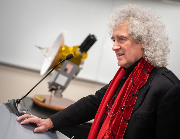 Brian May at NASA’s New Horizons flyby event, Johns Hopkins APL, December 2018