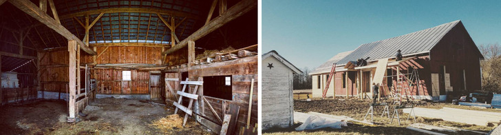 An 1850s Barn, Converted With an Amish Crew Hired by Letter