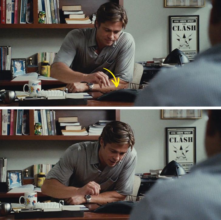  Dalam film, Moneyball, karakter Brad Pitt menekan tombol matikan di telepon terlebih dahulu, lalu dia berkata, "Aku akan meneleponmu kembali."