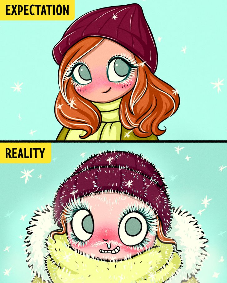 15 Live Comics About How Difficult Girls’ Life in Winter Is