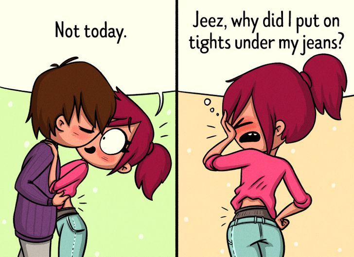 15 Live Comics About How Difficult Girls’ Life in Winter Is