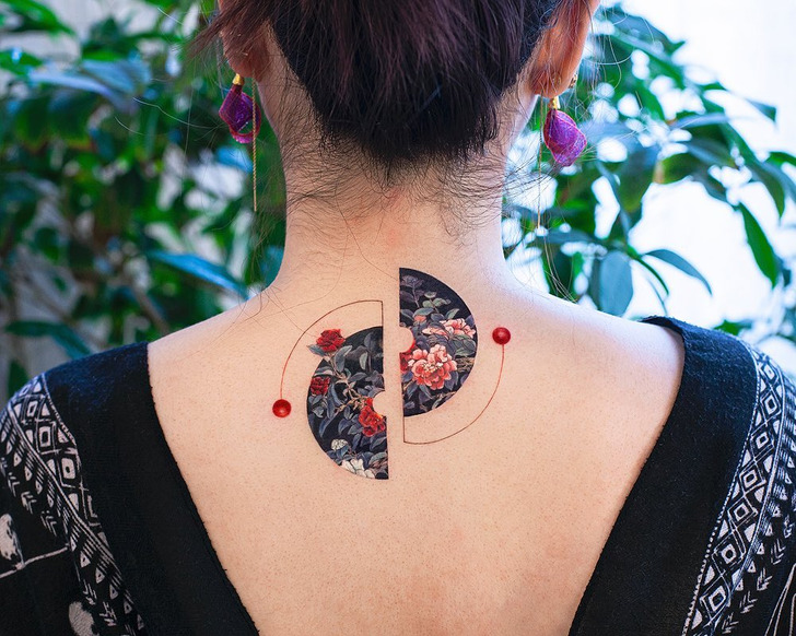 Rectangular Tattoos Reveal Body Art Inspired by Chinese Paintings