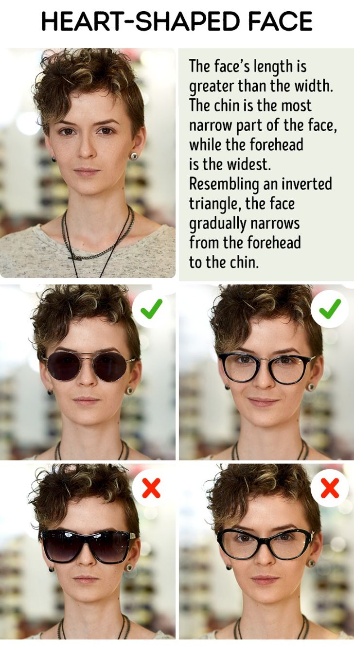 sunglasses for heart-shaped face