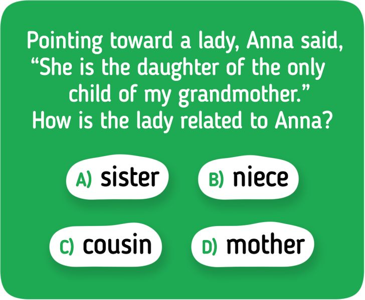 a multiple choice riddle. Can you get the right answer?