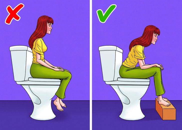 Women: Don't hover over the toilet seat