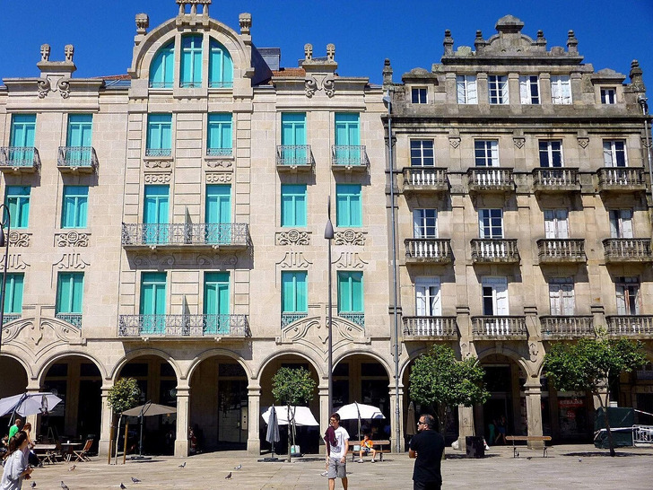 Praza da Ferrería in Pontevedra’s pedestrian center, 2016
