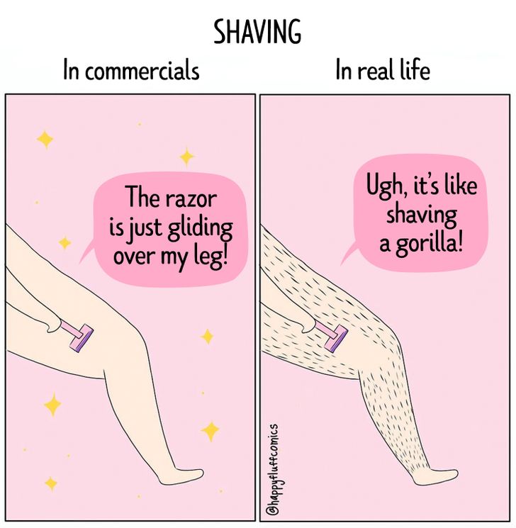 12 Ironic Comics About Everyday Problems All Girls Face